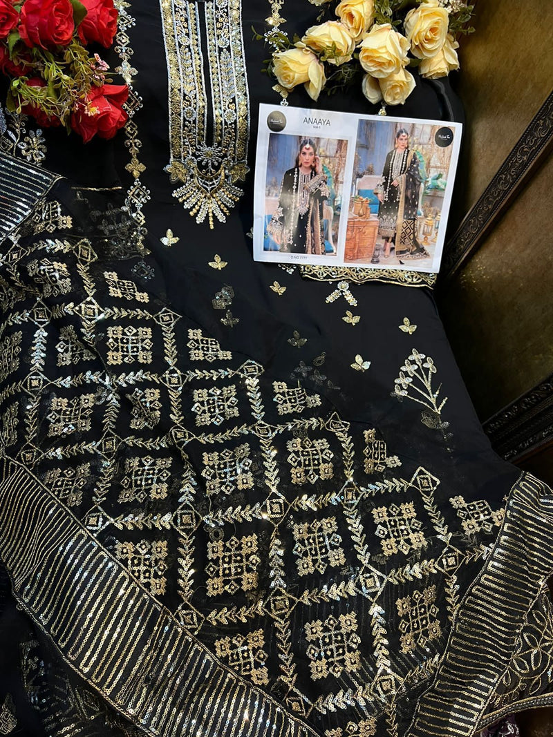 Mahboob Tex Annaya Vol 1 Fox Georgette Heavy Pakistani Style Embroidered Party Wear Salwar Kameez