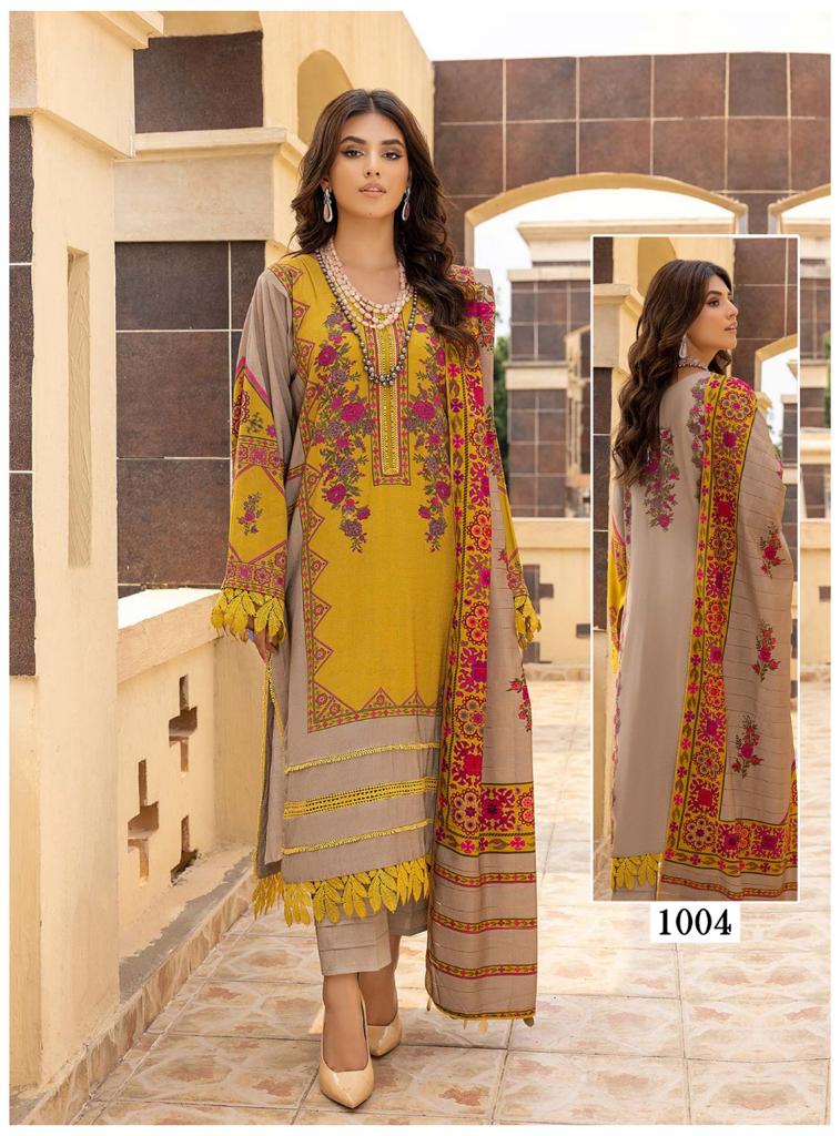 Maryam Andaaz Pure Cotton With Embroidery Work Stylish Designer Attractive Look Salwar Kameez