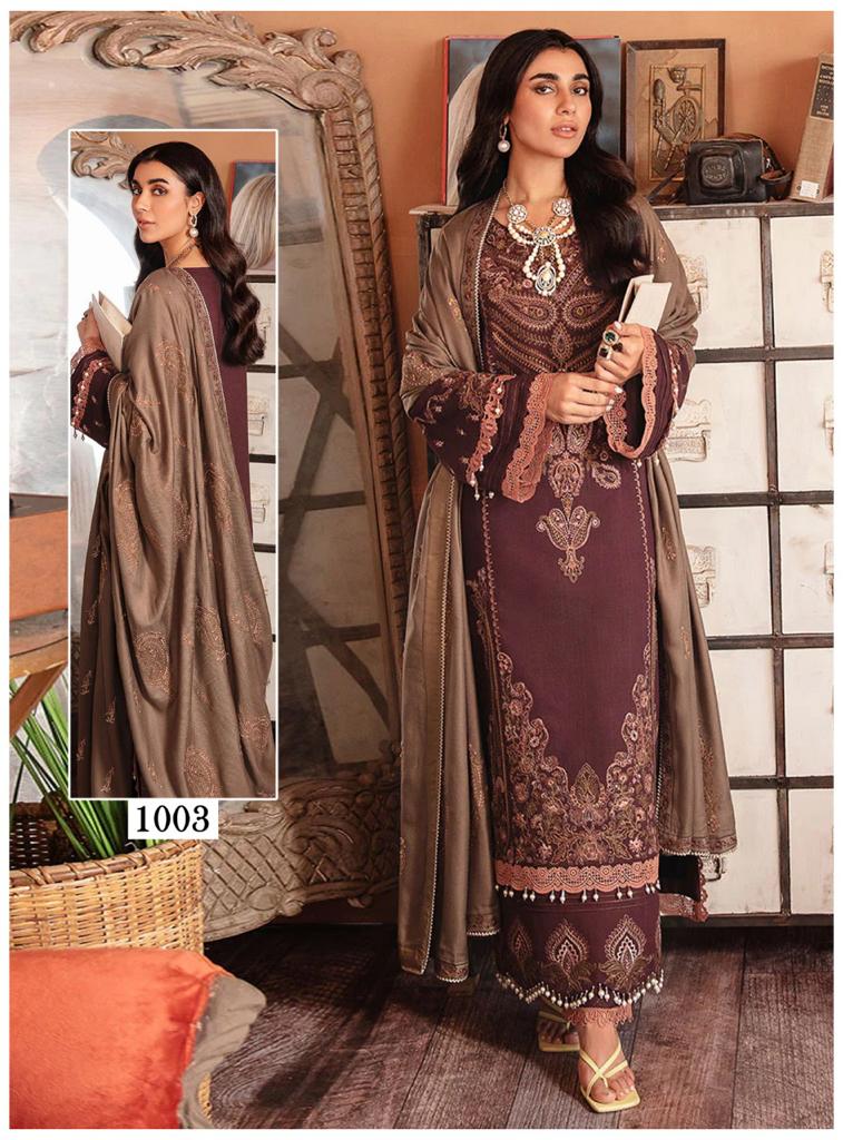 Maryam Andaaz Pure Cotton With Embroidery Work Stylish Designer Attractive Look Salwar Kameez
