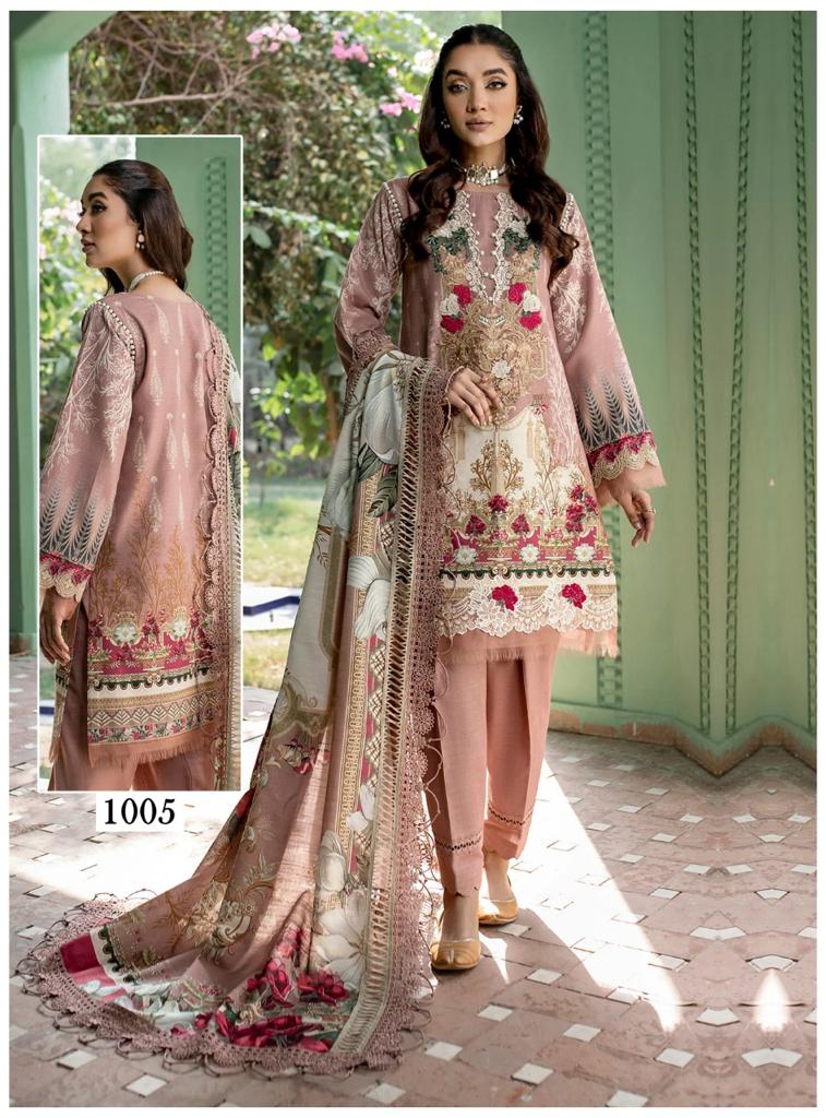 Maryam Andaaz Pure Cotton With Embroidery Work Stylish Designer Attractive Look Salwar Kameez