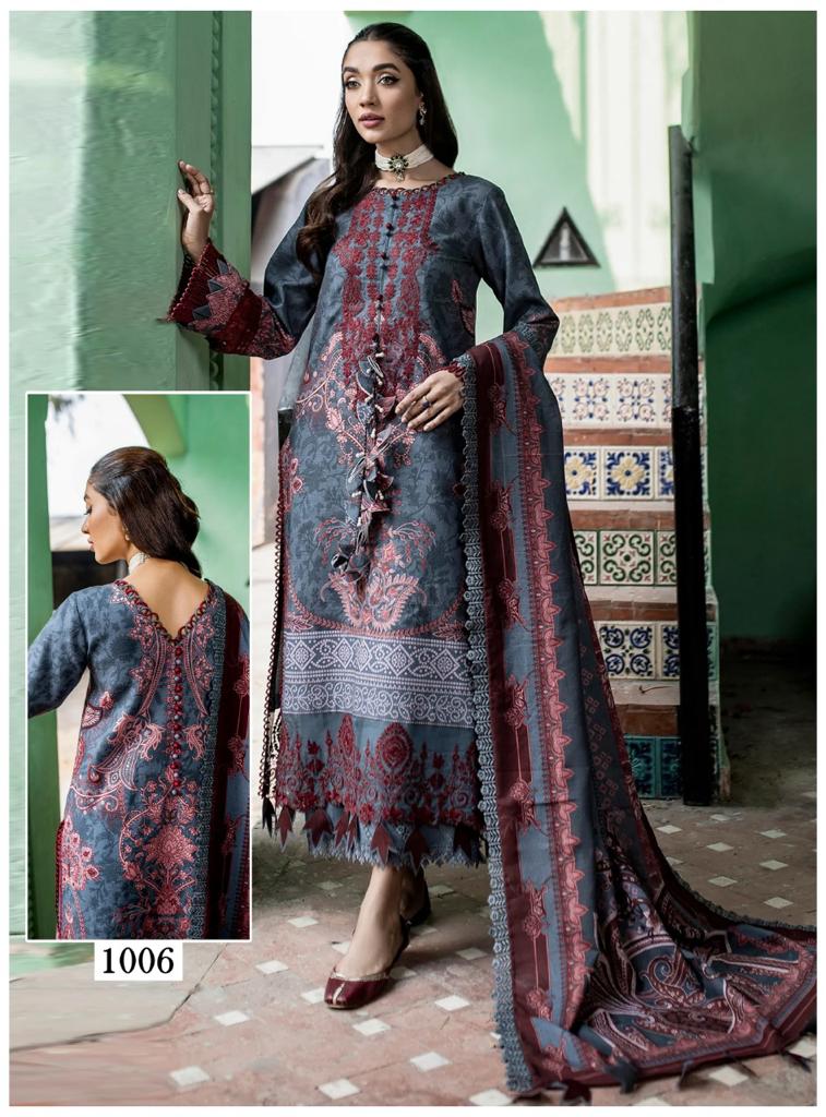 Maryam Andaaz Pure Cotton With Embroidery Work Stylish Designer Attractive Look Salwar Kameez