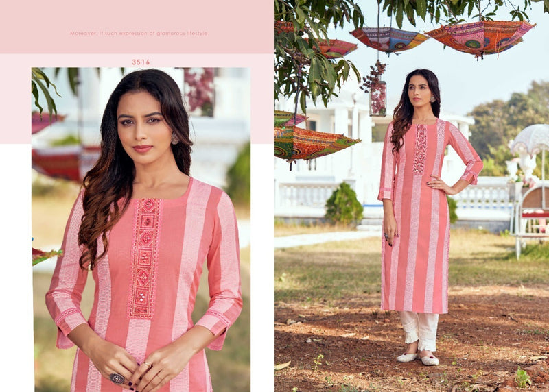Rangoon Angel Cotton Embroidered Fancy Party Wear Kurtis
