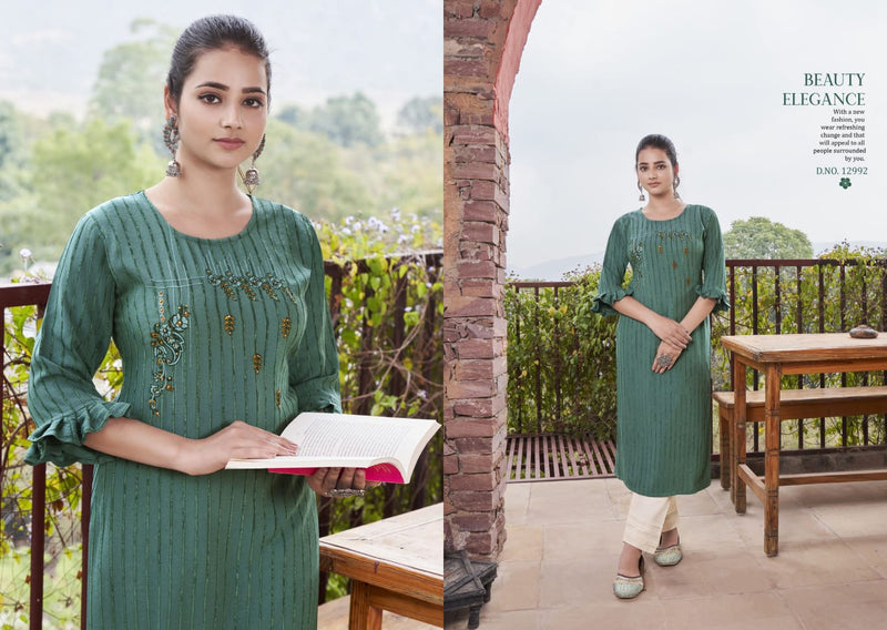Kalaroop Kajree Fashion Angel Rayon Office Wear Fancy Kurtis