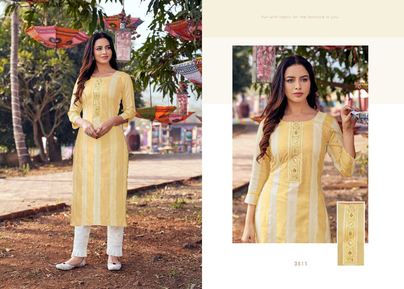 Rangoon Angel Cotton Embroidered Fancy Party Wear Kurtis