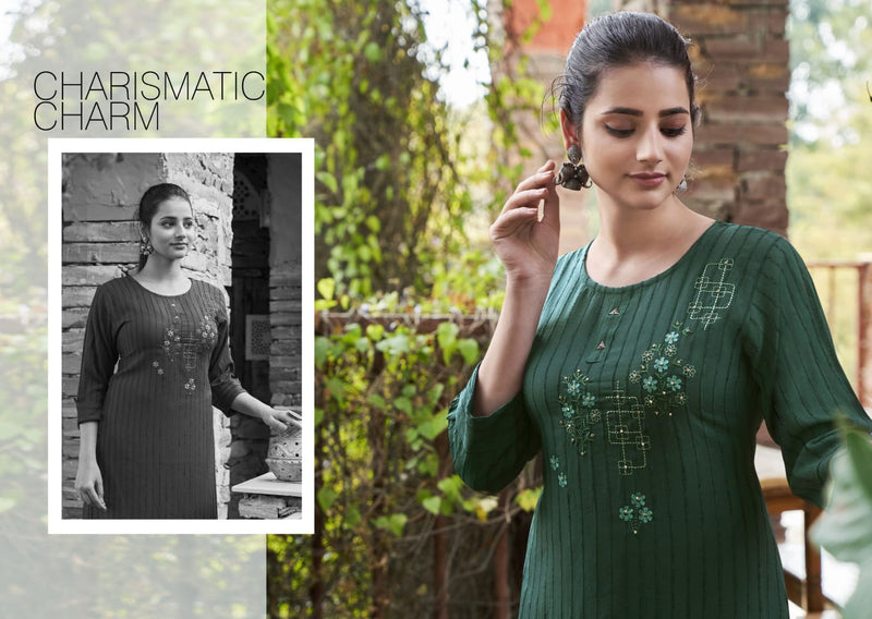 Kalaroop Kajree Fashion Angel Rayon Office Wear Fancy Kurtis
