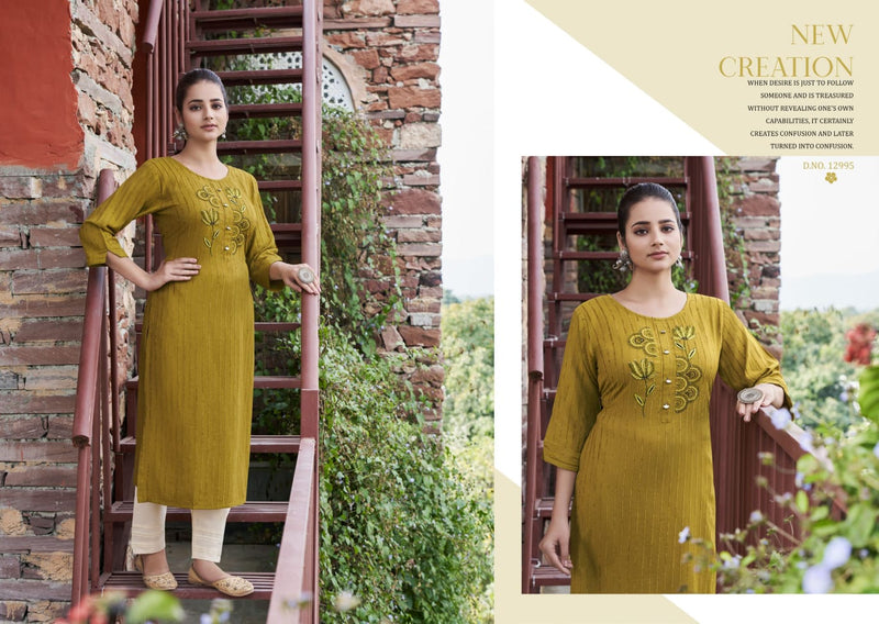 Kalaroop Kajree Fashion Angel Rayon Office Wear Fancy Kurtis
