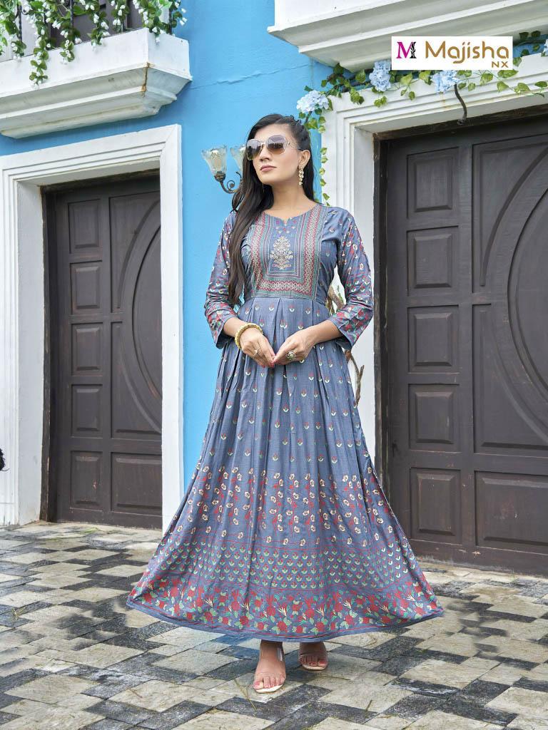 Majisha Angoori Vol 2 Rayon With Foil Printed Work Stylish Designer Casual Wear Kurti