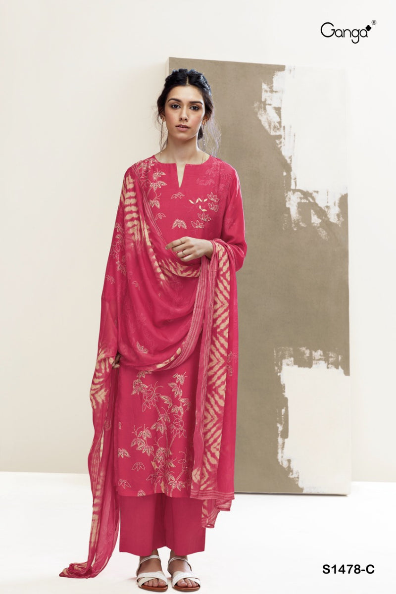 Ganga Anika 1478 Silk With Beautiful Work Stylish Designer Casual  Wear Fancy Salwar Kameez
