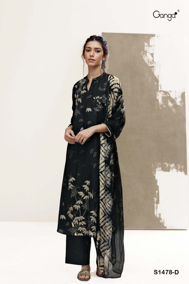 Ganga Anika 1478 Silk With Beautiful Work Stylish Designer Casual  Wear Fancy Salwar Kameez