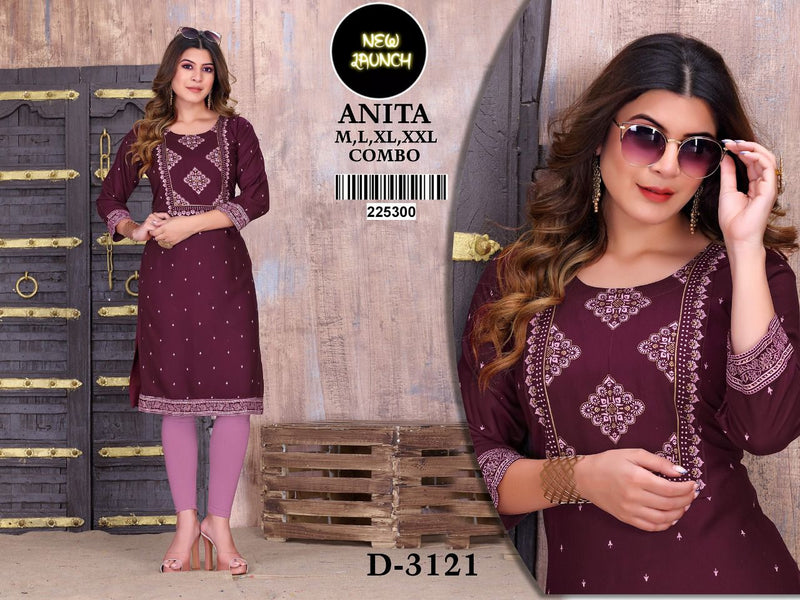 MF Anita 3121 Rayon Fancy Casual Wear Kurtis