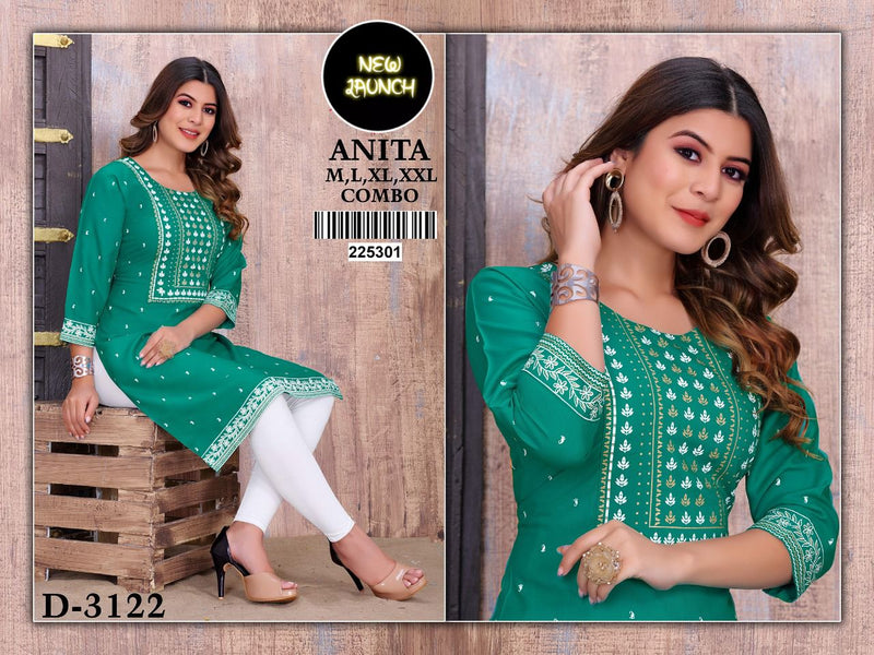 MF Anita 3122 Rayon Fancy Casual Wear Kurtis