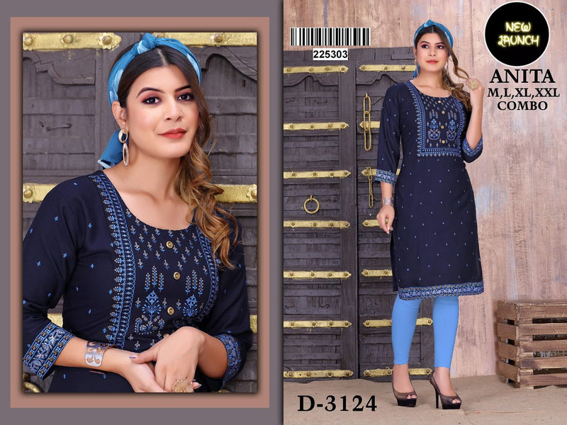 MF Anita 3124 Rayon Fancy Casual Wear Kurtis