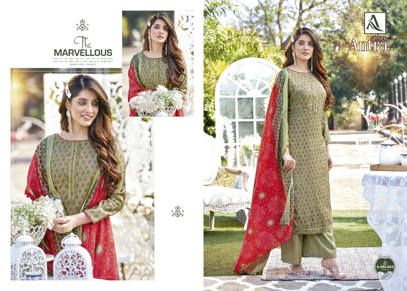 Alok Suits Antra Viscose Silk Digital Printed Party Wear Salwar Suits