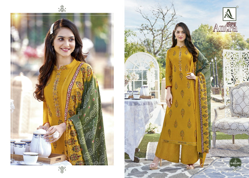 Alok Suits Antra Viscose Silk Digital Printed Party Wear Salwar Suits