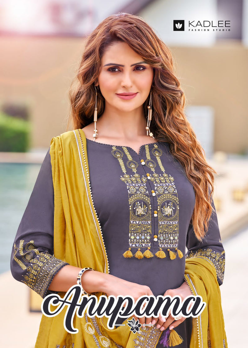 Kadlee Anupama Viscose Silk With Heavy Embroidery Work Stylish Designer Casual Fancy Kurti