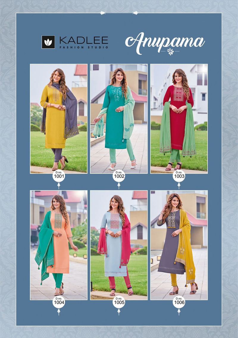 Kadlee Anupama Viscose Silk With Heavy Embroidery Work Stylish Designer Casual Fancy Kurti