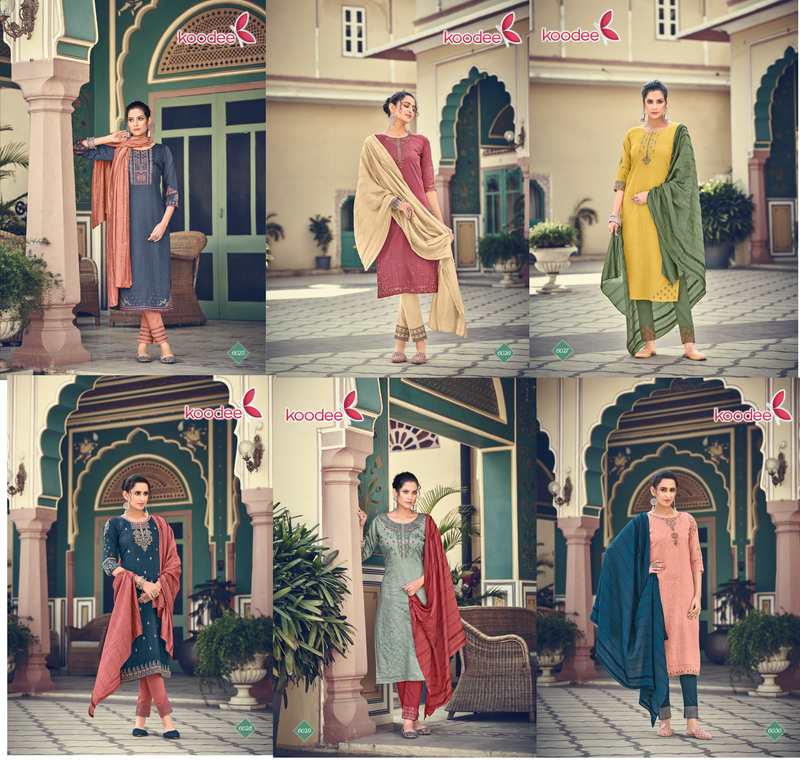 Koodee Fashion Anupama Vol 1 Viscose Fancy Party Kurtis With Dupatta & Bottom
