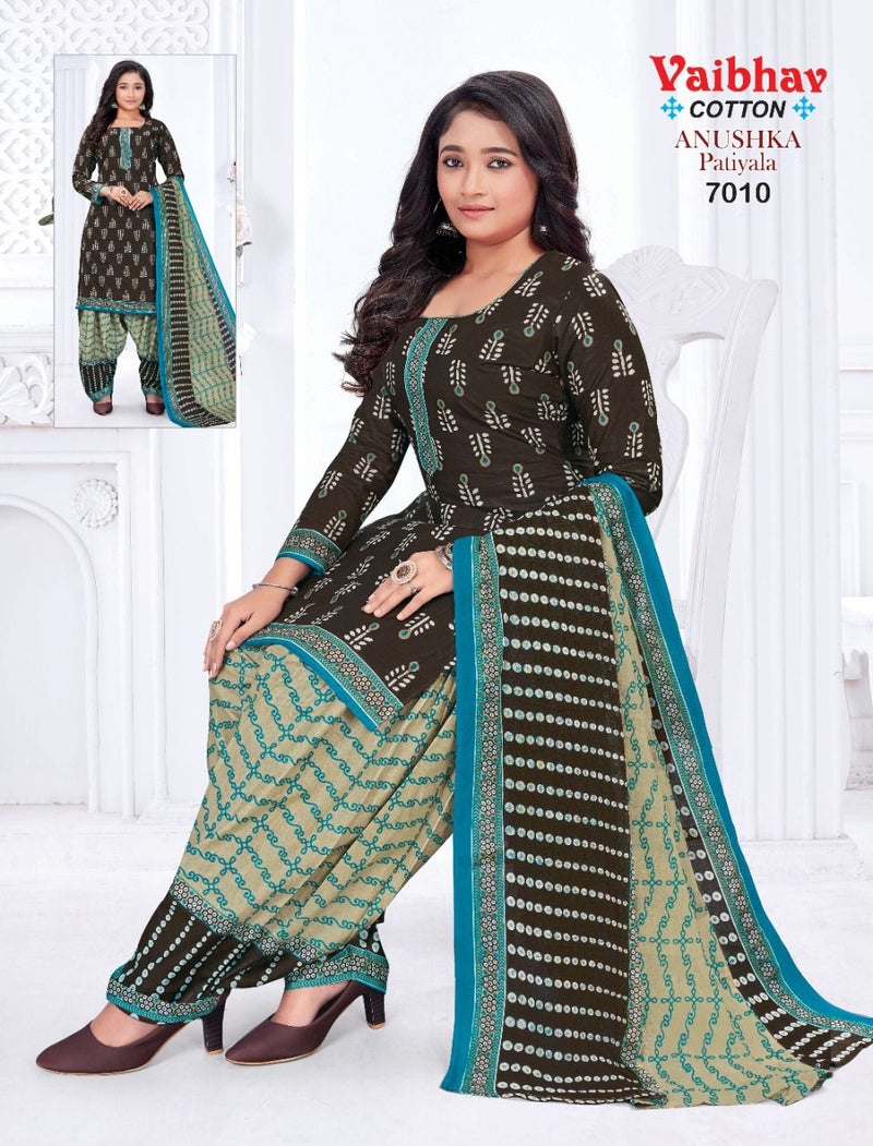 Vaibhav Anushka Patiyala Vol 7 Pure Cotton With Printed Work Stylish Designer Fancy Salwar Kameez