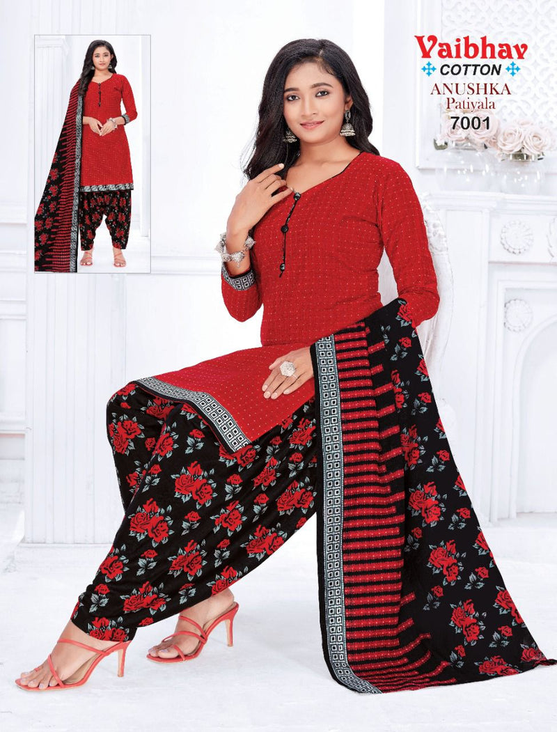 Vaibhav Anushka Patiyala Vol 7 Pure Cotton With Printed Work Stylish Designer Fancy Salwar Kameez