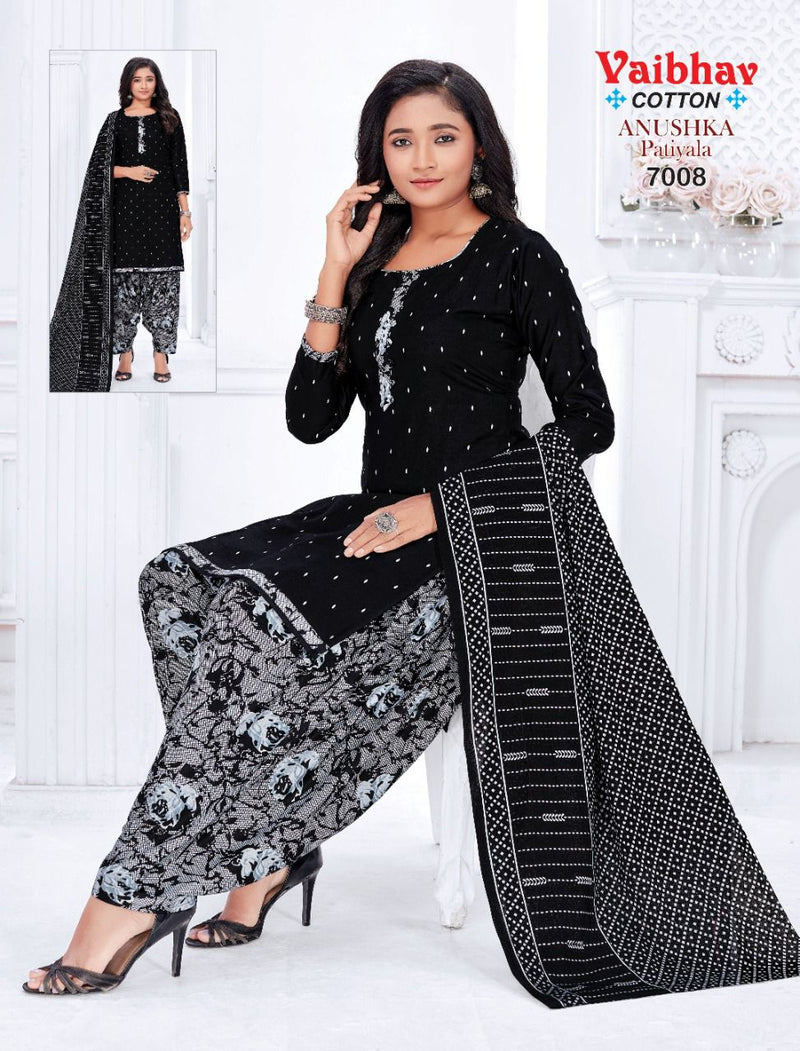 Vaibhav Anushka Patiyala Vol 7 Pure Cotton With Printed Work Stylish Designer Fancy Salwar Kameez