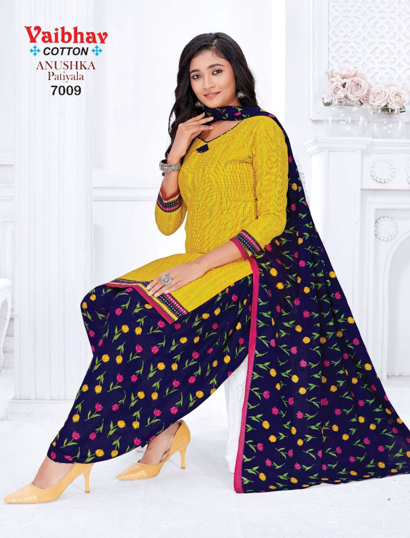 Vaibhav Anushka Patiyala Vol 7 Pure Cotton With Printed Work Stylish Designer Fancy Salwar Kameez