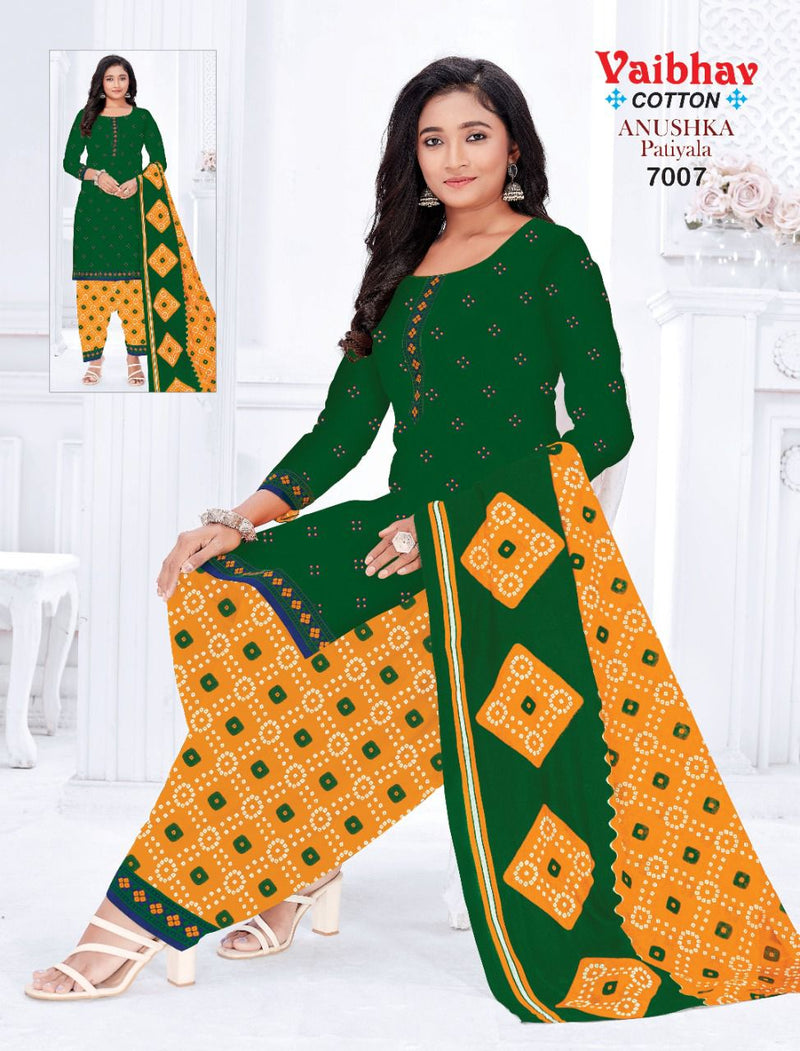 Vaibhav Anushka Patiyala Vol 7 Pure Cotton With Printed Work Stylish Designer Fancy Salwar Kameez