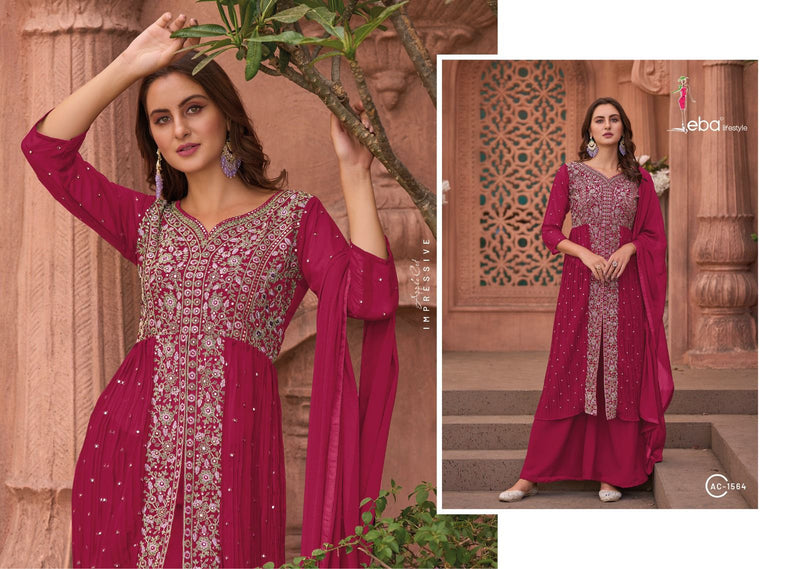 Eba Lifestyle Apple Cut Vol 1 Georgette Embroidery Work Fancy Designer Partywear Kurti