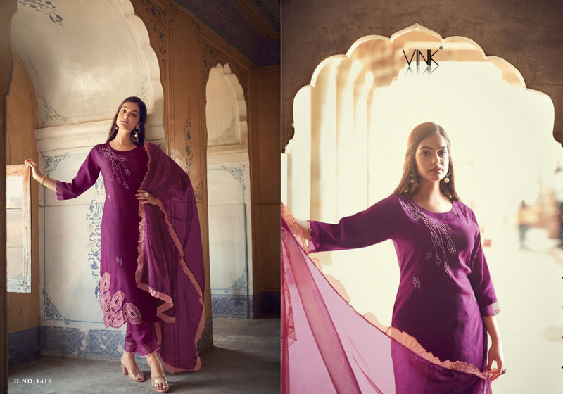 Vink Fashion Applique Viscose Beautiful Collections Of Party Wear Kurtis Combo Set