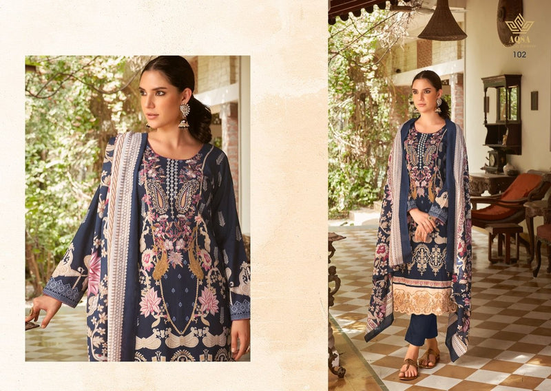 Aqsa Mehwish Cambric Cotton Pakistani Style Heavy Embroidered Party Wear Salwar Kameez
