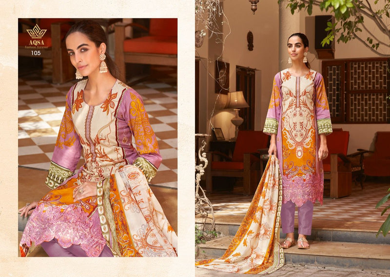 Aqsa Mehwish Cambric Cotton Pakistani Style Heavy Embroidered Party Wear Salwar Kameez