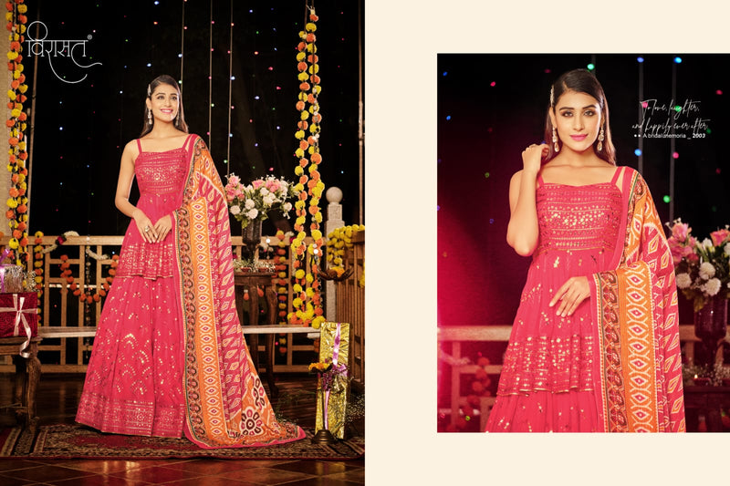 Virasat Ardhangini Georgette With Beautiful Embroidery Work Stylish Designer Festive Wear Fancy Long Kurti