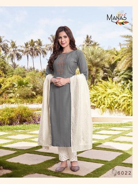 Manas Fab Arina Vol 4 Rayon Embroidered Designer Fancy Party Wear Kurtis
