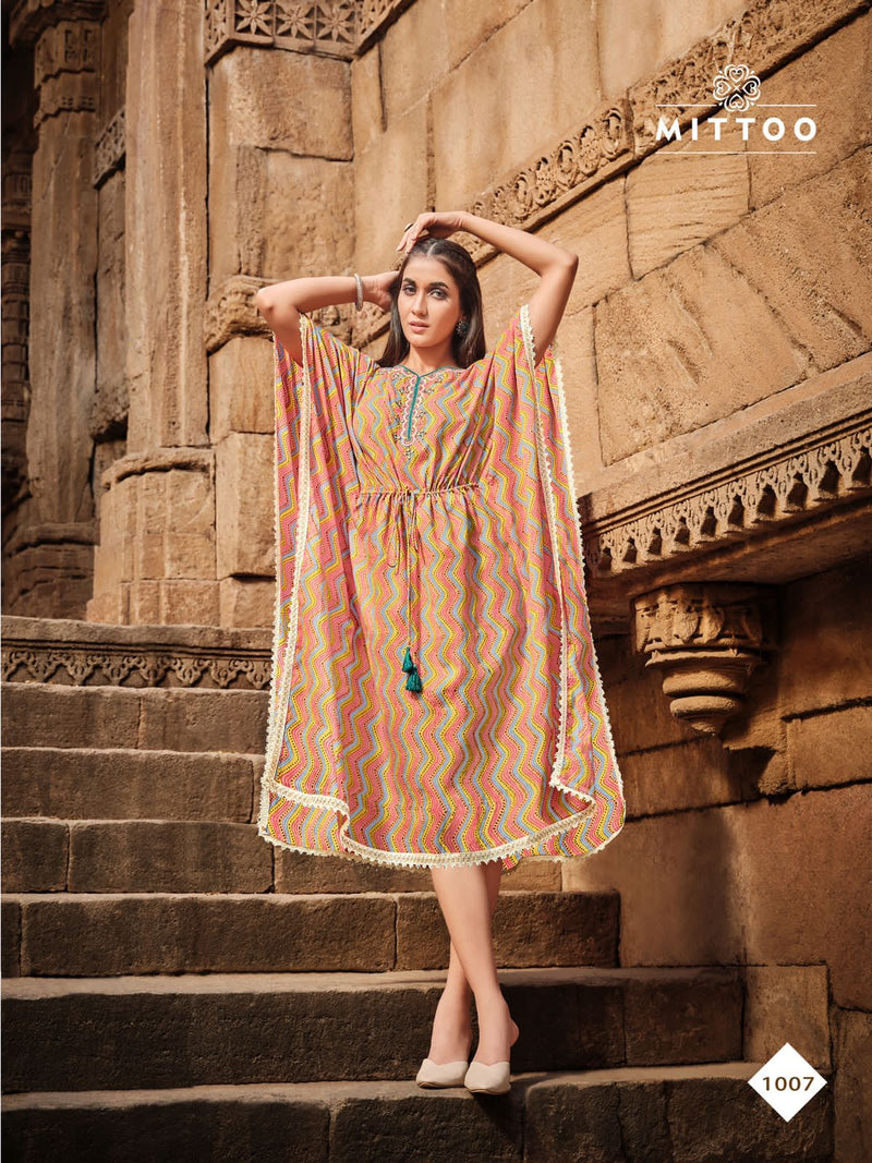 Mittoo Arohi Vol 2 Rayon Printed Fancy Stylish Party Wear Kaftans