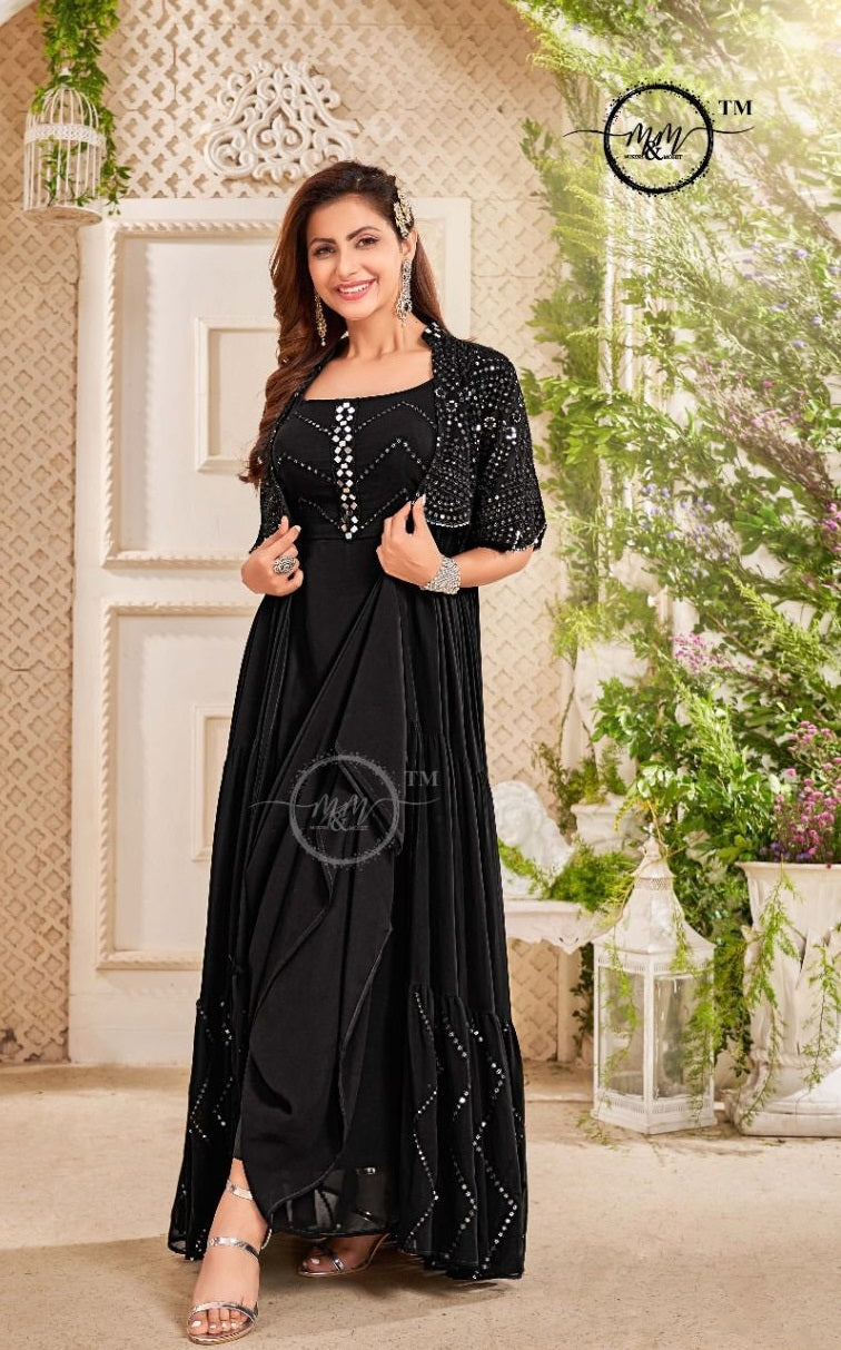 M & M Arzoie Vol 2 Georgette With Mordern Embroidery Work Stylish Designer Party Wear Kurti