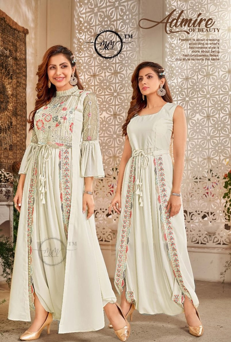 M & M Arzoie Vol 2 Georgette With Mordern Embroidery Work Stylish Designer Party Wear Kurti