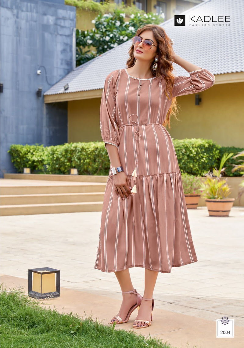 Kadlee Fashion Ashmi Rayon With Printed Work Stylish Designer Party Wear Kurti