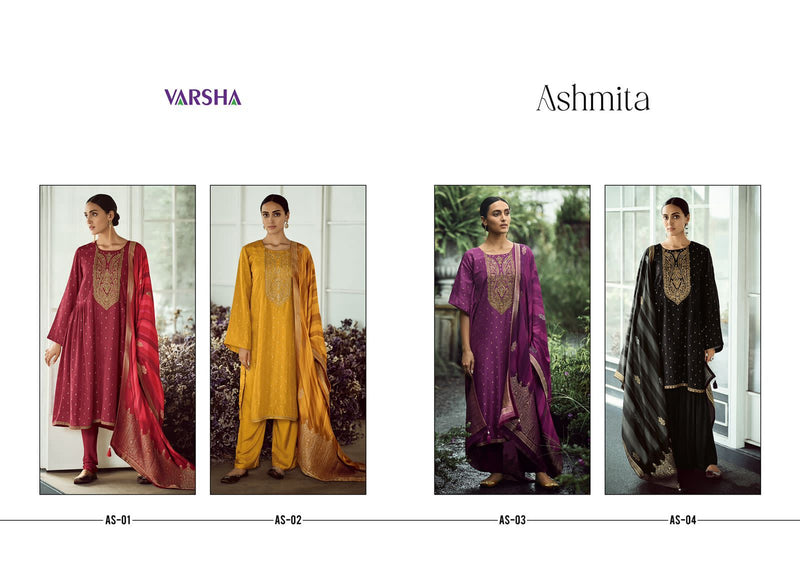 Varsha Dno As 1 To 4 Viscose With Heavy Embroidery Work Stylish Designer Party Wear Salwar Kameez