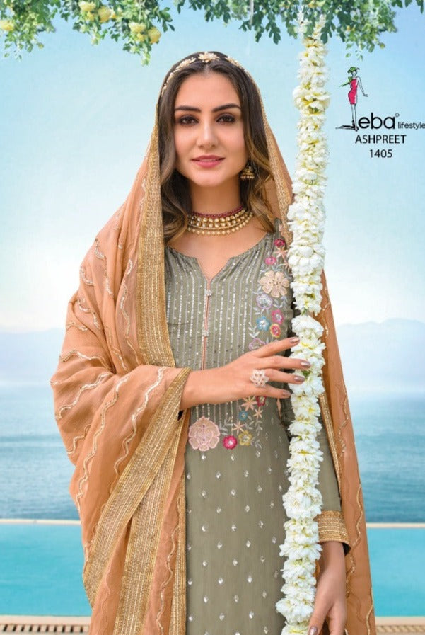 Eba Lifestyle Ashpreet Vol 4 Heavy Georgette Designer Party Wear Salwar Suits