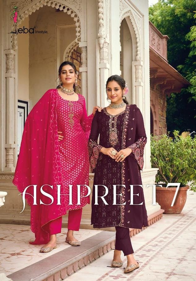 Eba Lifestyle Ashpreet Vol 7 Georgette With Embroidery Work Stylish Designer Fancy Salwar Kameez