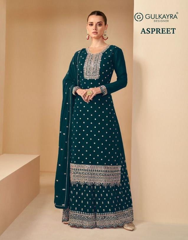 Gulkayra Aspreet Georgette With Heavy Beautiful Embroidery Work Stylish Designer Fancy Salwar Kameez