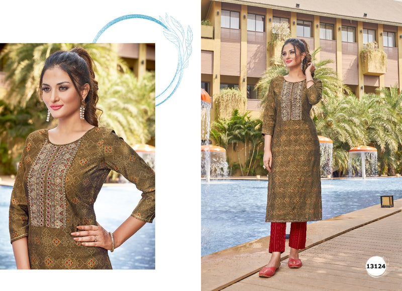 Kalaroop Kajree Fashion Aston Modal Silk Party Wear Kurtis
