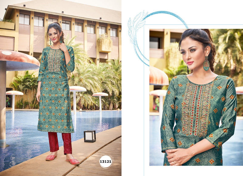 Kalaroop Kajree Fashion Aston Modal Silk Party Wear Kurtis