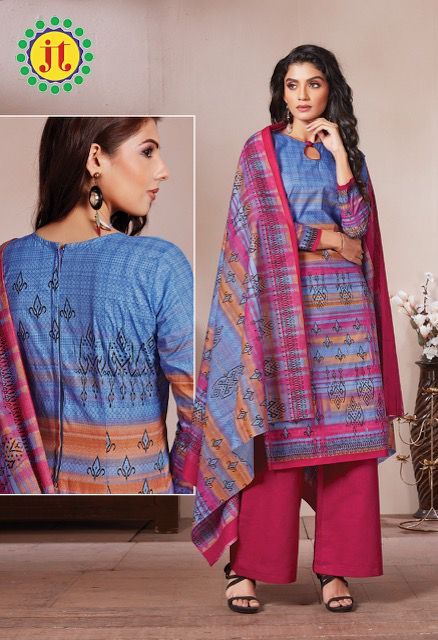 Jt Atifa Satin Fabrics Digital Printed Festive Wear Salwar Suits