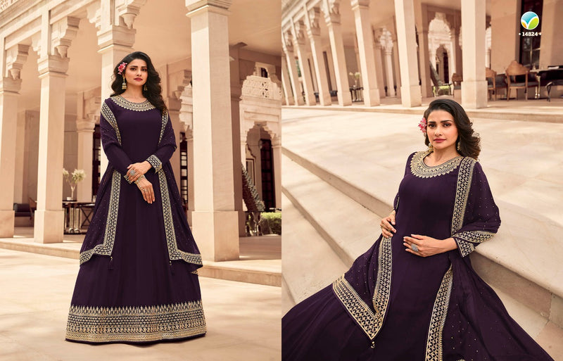 Vinay Fashion Kaseesh Attraction Embroidery Georgette Kali Heavy Fancy Designer Partywear Salwar Kameez