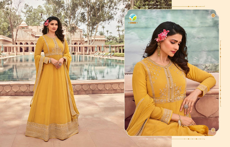 Vinay Fashion Kaseesh Attraction Embroidery Georgette Kali Heavy Fancy Designer Partywear Salwar Kameez
