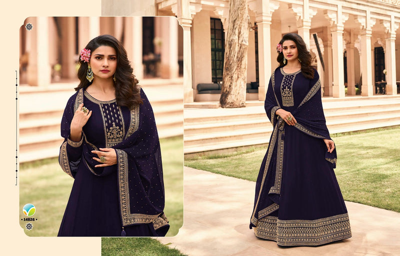 Vinay Fashion Kaseesh Attraction Embroidery Georgette Kali Heavy Fancy Designer Partywear Salwar Kameez
