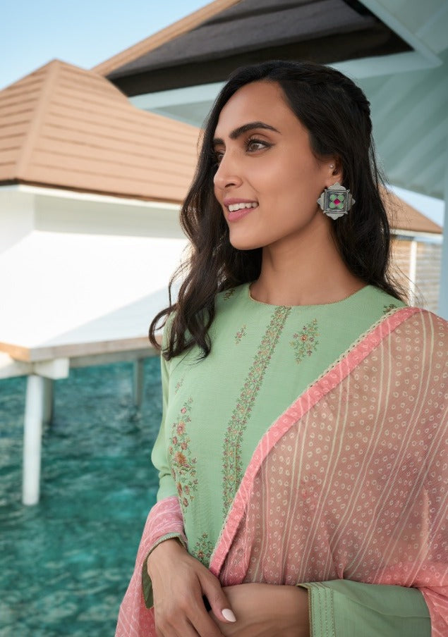 Varsha Audry Muslin Embroidered Designer Festive Wear Suits