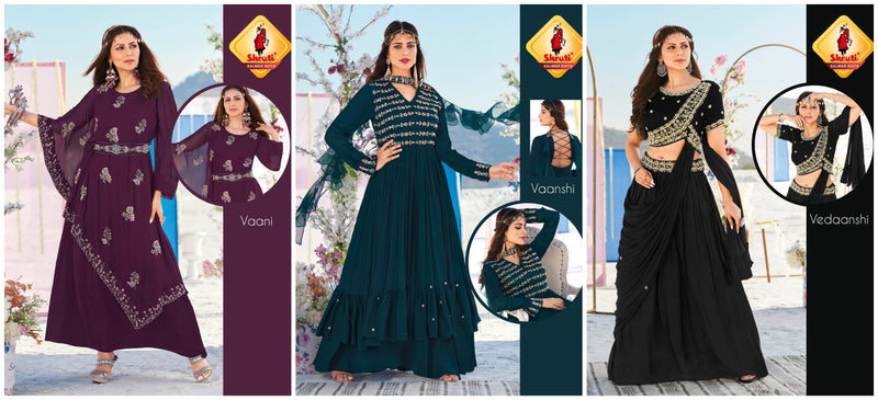 Shruti Suits Aura Pure Viscose Georgette Partywear Designer Kurti