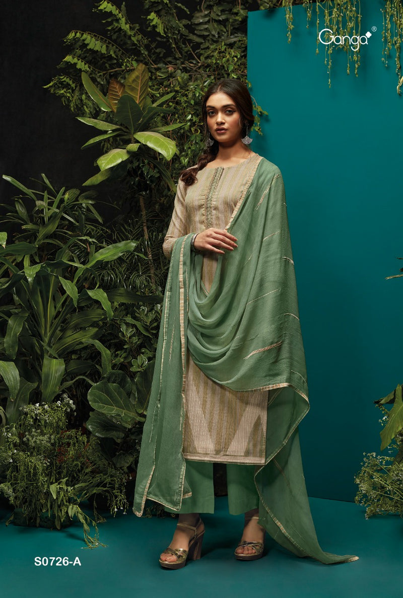 Ganga Auri Jacquard Embroidered Party Wear Salwar Suits