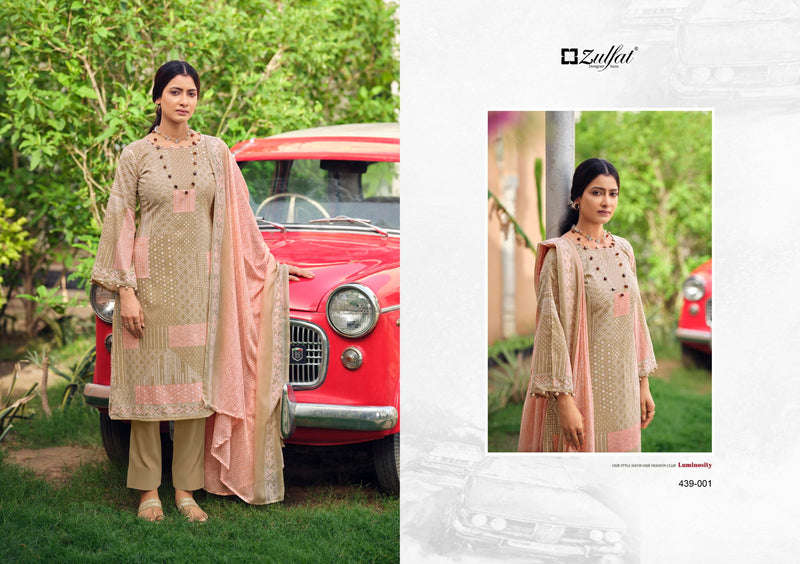 Zulfat Anurika Pure Cotton With Printed Work Stylish Designer Casual Look Fancy Salwar Kameez